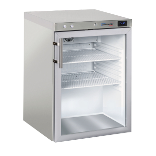 Armoire négative vitrée 140 L Inox - Casselin - 1