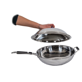 Wok avec couvercle 36cm - Casselin - 1