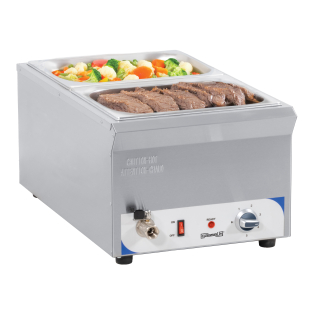 Bain-marie avec robinet de vidange GN 1/1 - 150 mm - Casselin - 1