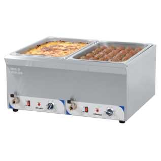 Double bain-marie avec robinet de vidange GN 1/1 - 200 mm - Casselin - 1