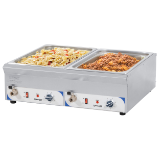 Double bain-marie avec robinet de vidange GN 1/1 - 100 mm - Casselin - 1